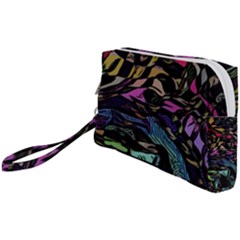 Background Drawing Colorful Pattern Wristlet Pouch Bag (small)