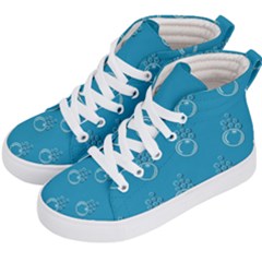 Bubble Group Pattern Abstract Kids  Hi-top Skate Sneakers by Vaneshart