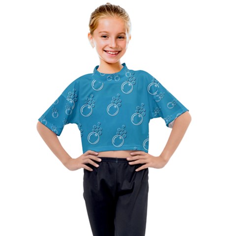 Bubble Group Pattern Abstract Kids Mock Neck Tee by Vaneshart