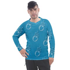 Bubble Group Pattern Abstract Men s Pique Long Sleeve Tee