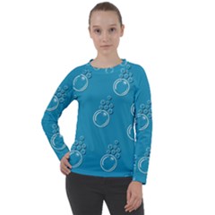 Bubble Group Pattern Abstract Women s Long Sleeve Raglan Tee