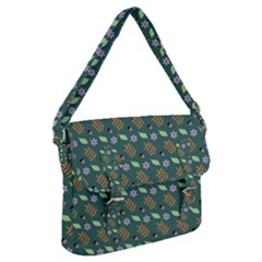 Nature Pattern Spring Green Buckle Messenger Bag by Vaneshart