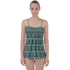 Nature Pattern Spring Green Babydoll Tankini Set by Vaneshart