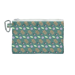 Nature Pattern Spring Green Canvas Cosmetic Bag (medium) by Vaneshart