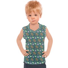 Nature Pattern Spring Green Kids  Sport Tank Top