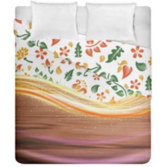 Floral Background Abstract Pattern Duvet Cover Double Side (california King Size)