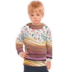 Floral Background Abstract Pattern Kids  Hooded Pullover