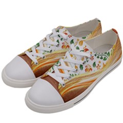 Floral Background Abstract Pattern Women s Low Top Canvas Sneakers by Vaneshart