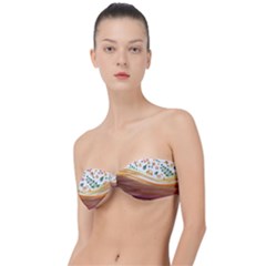 Floral Background Abstract Pattern Classic Bandeau Bikini Top 