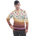 Floral Background Abstract Pattern Men s Pique Long Sleeve Tee View1