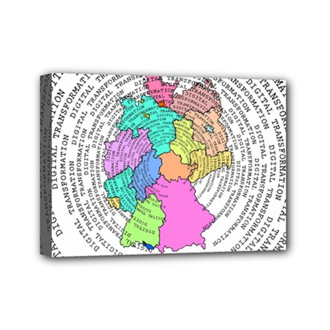 Digitization Transformation Germany Mini Canvas 7  X 5  (stretched) by Vaneshart