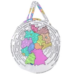 Digitization Transformation Germany Giant Round Zipper Tote by Vaneshart