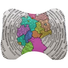 Digitization Transformation Germany Head Support Cushion by Vaneshart