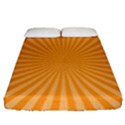 Background Graphic Modern Orange Fitted Sheet (Queen Size) View1