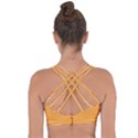 Background Graphic Modern Orange Cross String Back Sports Bra View2