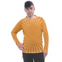 Background Graphic Modern Orange Men s Pique Long Sleeve Tee