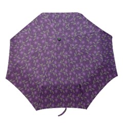 Flowers Violet Decorative Pattern Folding Umbrellas by Vaneshart