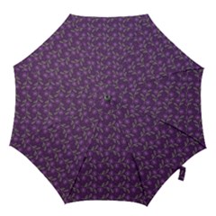 Flowers Violet Decorative Pattern Hook Handle Umbrellas (large) by Vaneshart