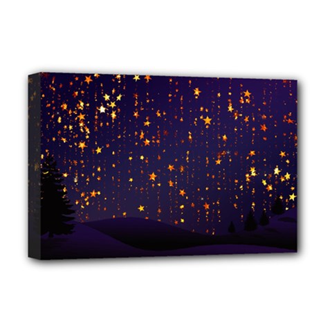 Christmas Background Star Deluxe Canvas 18  X 12  (stretched) by Vaneshart