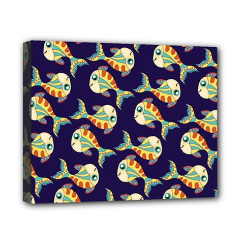 Fish Background Abstract Animal Canvas 10  X 8  (stretched) by Vaneshart