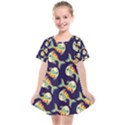 Fish Background Abstract Animal Kids  Smock Dress View1