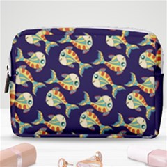 Fish Background Abstract Animal Make Up Pouch (medium) by Vaneshart