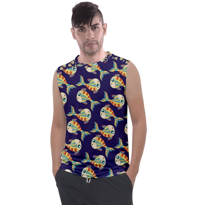 Fish Background Abstract Animal Men s Regular Tank Top