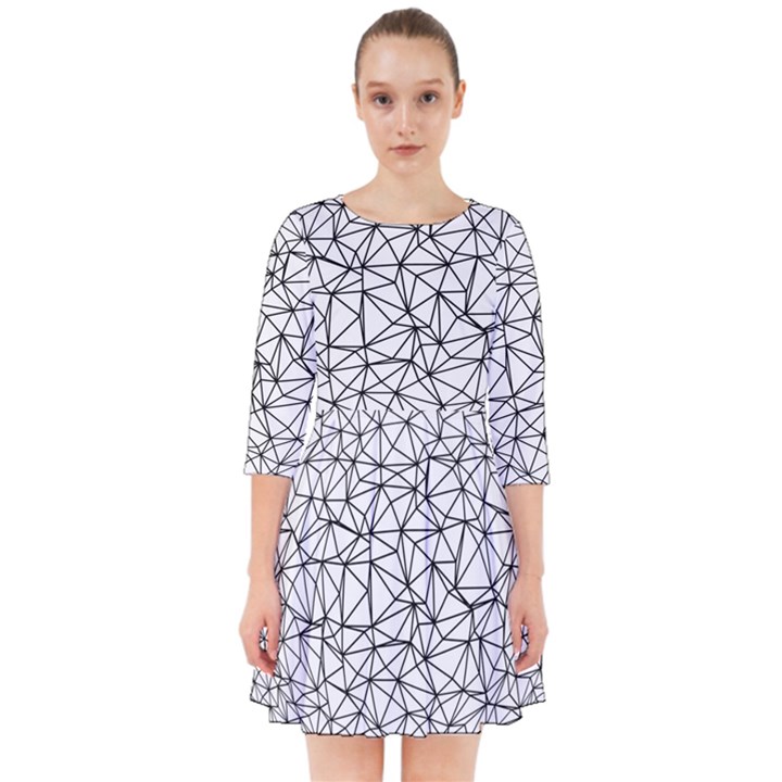 Triangle Poly Low Poly Background Smock Dress