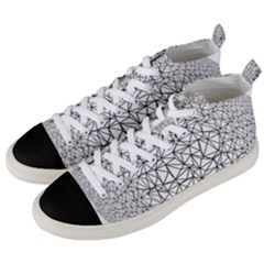 Triangle Poly Low Poly Background Men s Mid-top Canvas Sneakers by Vaneshart