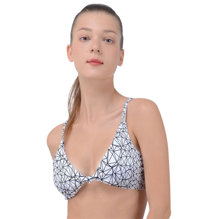 Triangle Poly Low Poly Background Knot Up Bikini Top