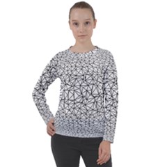 Triangle Poly Low Poly Background Women s Long Sleeve Raglan Tee