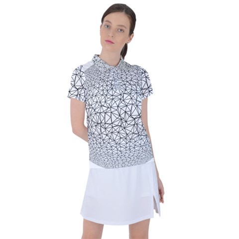 Triangle Poly Low Poly Background Women s Polo Tee by Vaneshart