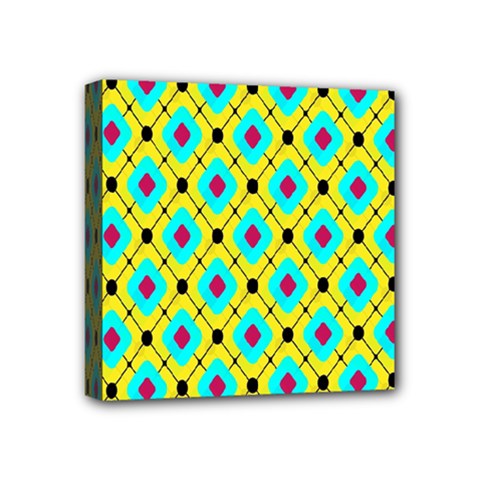 Pattern Tiles Square Design Modern Mini Canvas 4  X 4  (stretched) by Vaneshart