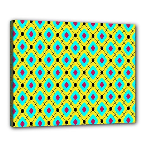 Pattern Tiles Square Design Modern Canvas 20  X 16  (stretched) by Vaneshart