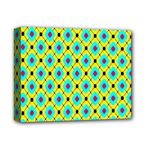 Pattern Tiles Square Design Modern Deluxe Canvas 14  X 11  (stretched) by Vaneshart