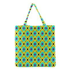 Pattern Tiles Square Design Modern Grocery Tote Bag by Vaneshart