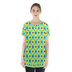 Pattern Tiles Square Design Modern Skirt Hem Sports Top by Vaneshart