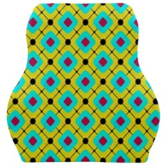 Pattern Tiles Square Design Modern Car Seat Velour Cushion  by Vaneshart