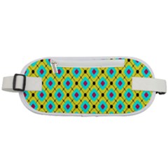 Pattern Tiles Square Design Modern Rounded Waist Pouch