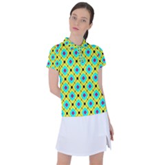 Pattern Tiles Square Design Modern Women s Polo Tee