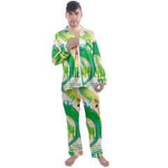 Music Piano Treble Clef Clef Men s Satin Pajamas Long Pants Set by Vaneshart