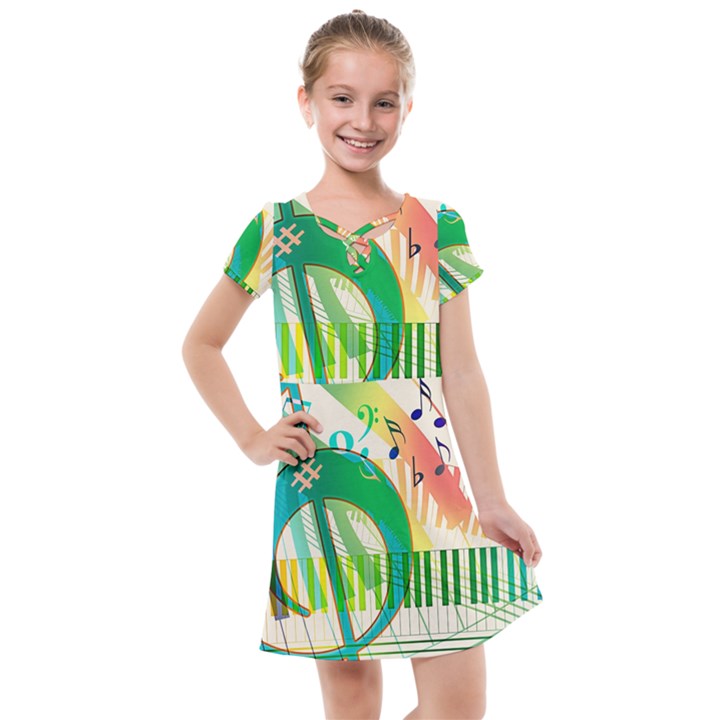 Music Piano Treble Clef Clef Kids  Cross Web Dress