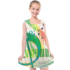 Music Piano Treble Clef Clef Kids  Cross Back Dress by Vaneshart