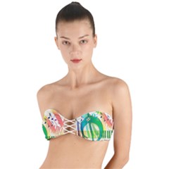 Music Piano Treble Clef Clef Twist Bandeau Bikini Top