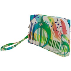 Music Piano Treble Clef Clef Wristlet Pouch Bag (small) by Vaneshart