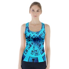 Social Media Smartphone Monitor Racer Back Sports Top by Vaneshart