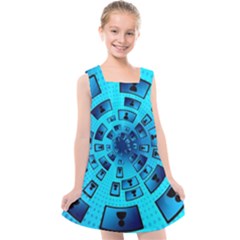 Social Media Smartphone Monitor Kids  Cross Back Dress by Vaneshart