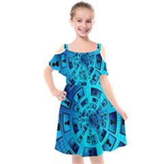 Social Media Smartphone Monitor Kids  Cut Out Shoulders Chiffon Dress by Vaneshart