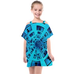 Social Media Smartphone Monitor Kids  One Piece Chiffon Dress by Vaneshart