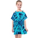 Social Media Smartphone Monitor Kids  One Piece Chiffon Dress View1